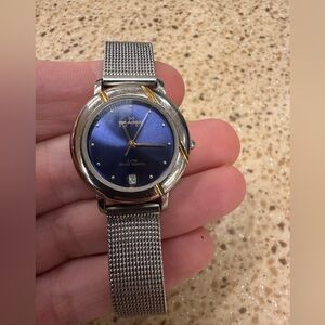 Skagen Blue Dial Silver Mesh Watch